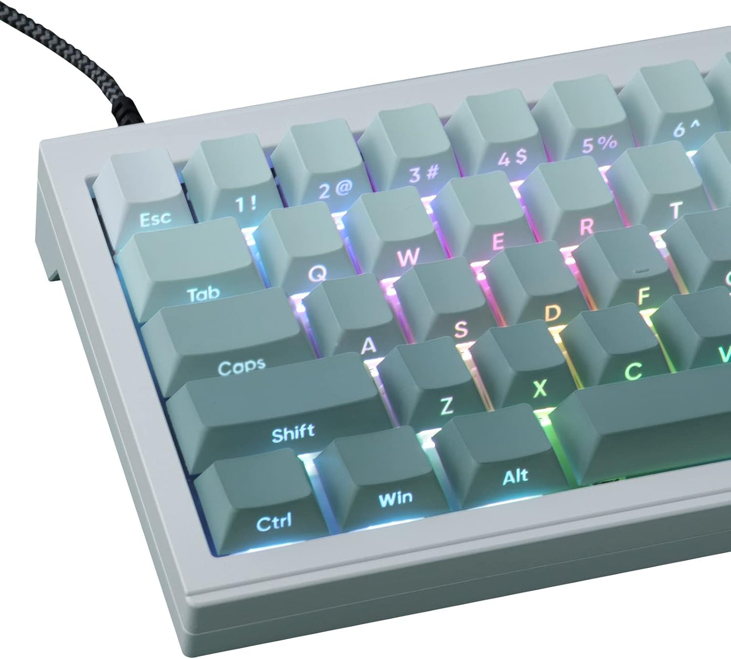 JOMKIZ PBT keycaps, 135 Keys Double Shot Keycaps Side Engraved Transparent Keycap Set Cherry Profile Backlit Keycaps for Cherry MX Switch ASIN/ISO Layout Mechanical Keyboard