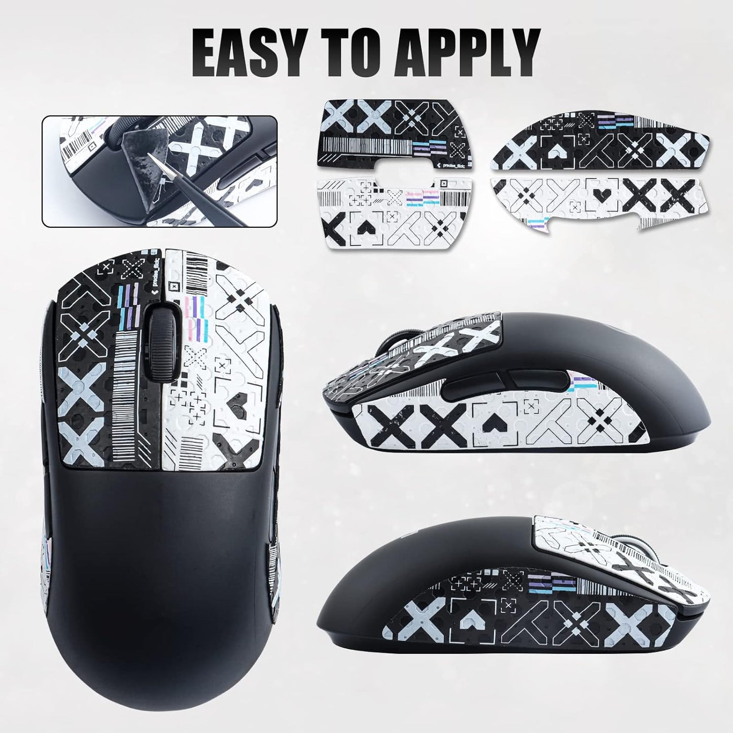 JOMKIZ Mouse Grip Tape fit for Logitech G Pro X Superlight,Self-Adhesive,Pre-Cut,Sweat-Resistant,Professional Mice Upgrade Kit,for The Most Demanding Gamers