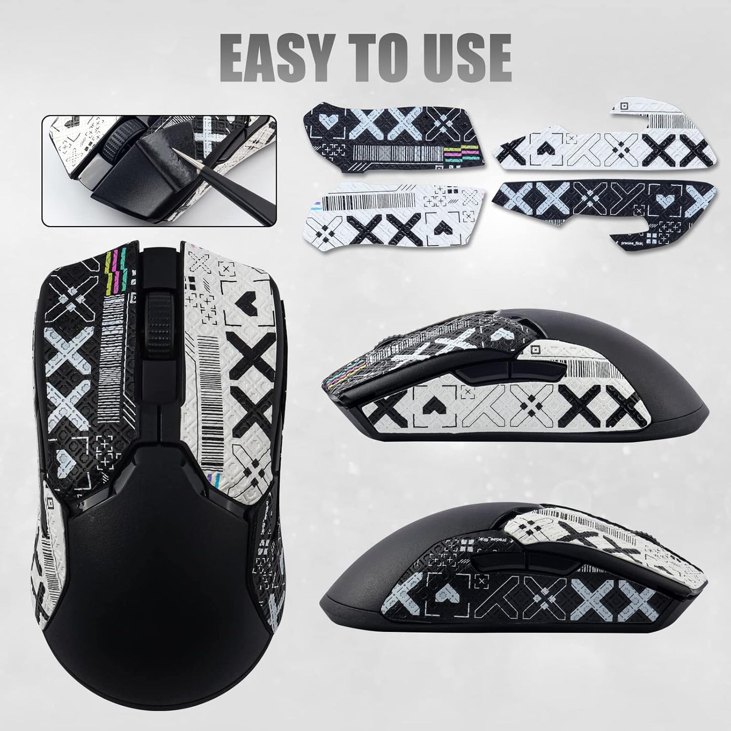 JOMKIZ Mouse Anti-Slip Sticker fit for Razer Viper/Viper Ultimate, Self-Adhesive, PreCut, Sweat-Resistant, Professional Mice Upgrade Kit,for The Most Demanding Gamers and Esportsmen