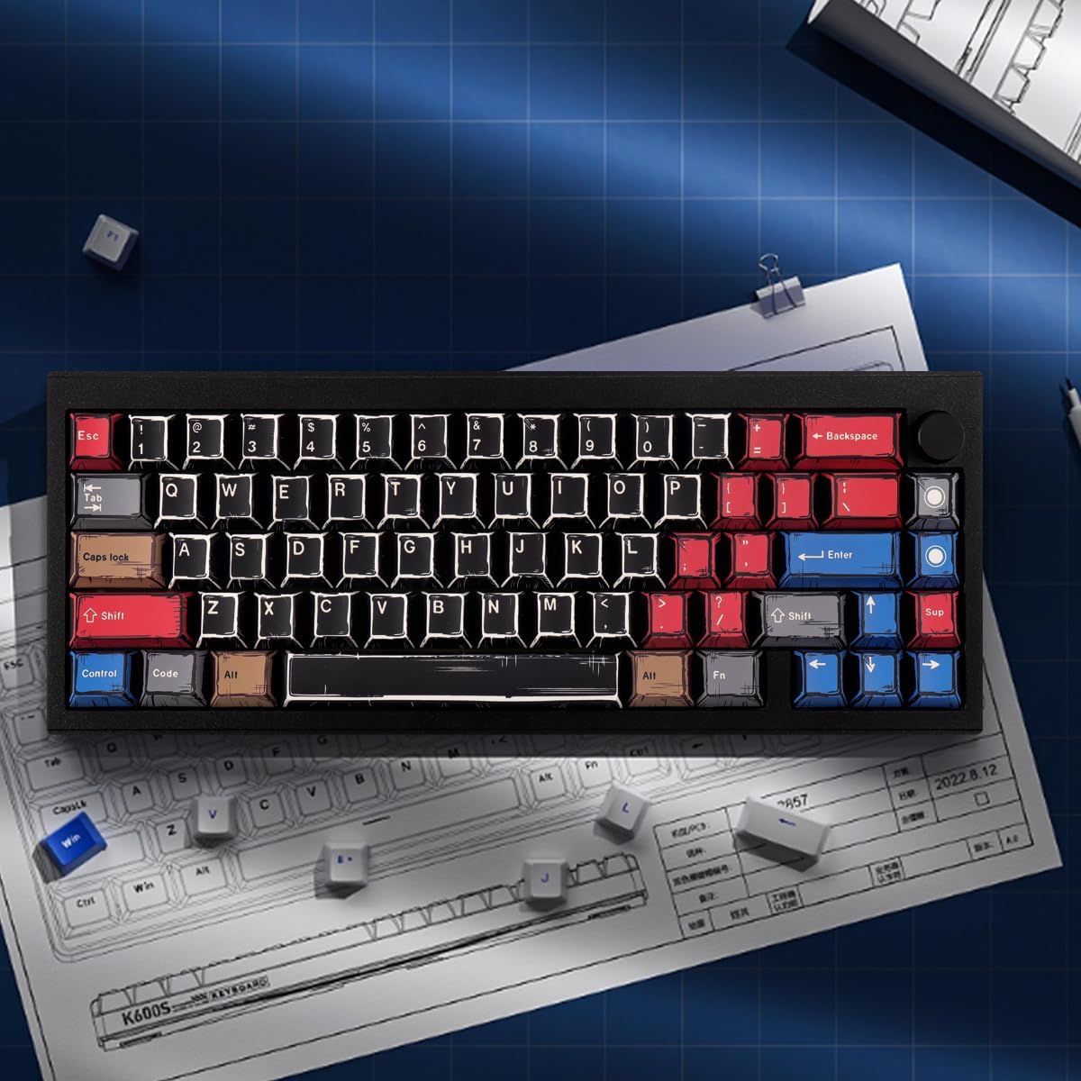 JOMKIZ PBT Keycaps,152 Keys Dye Sublimation Cherry Profile Keycaps Set for Cherry MX Switches ASIN/ISO Layout Mechanical Keyboards