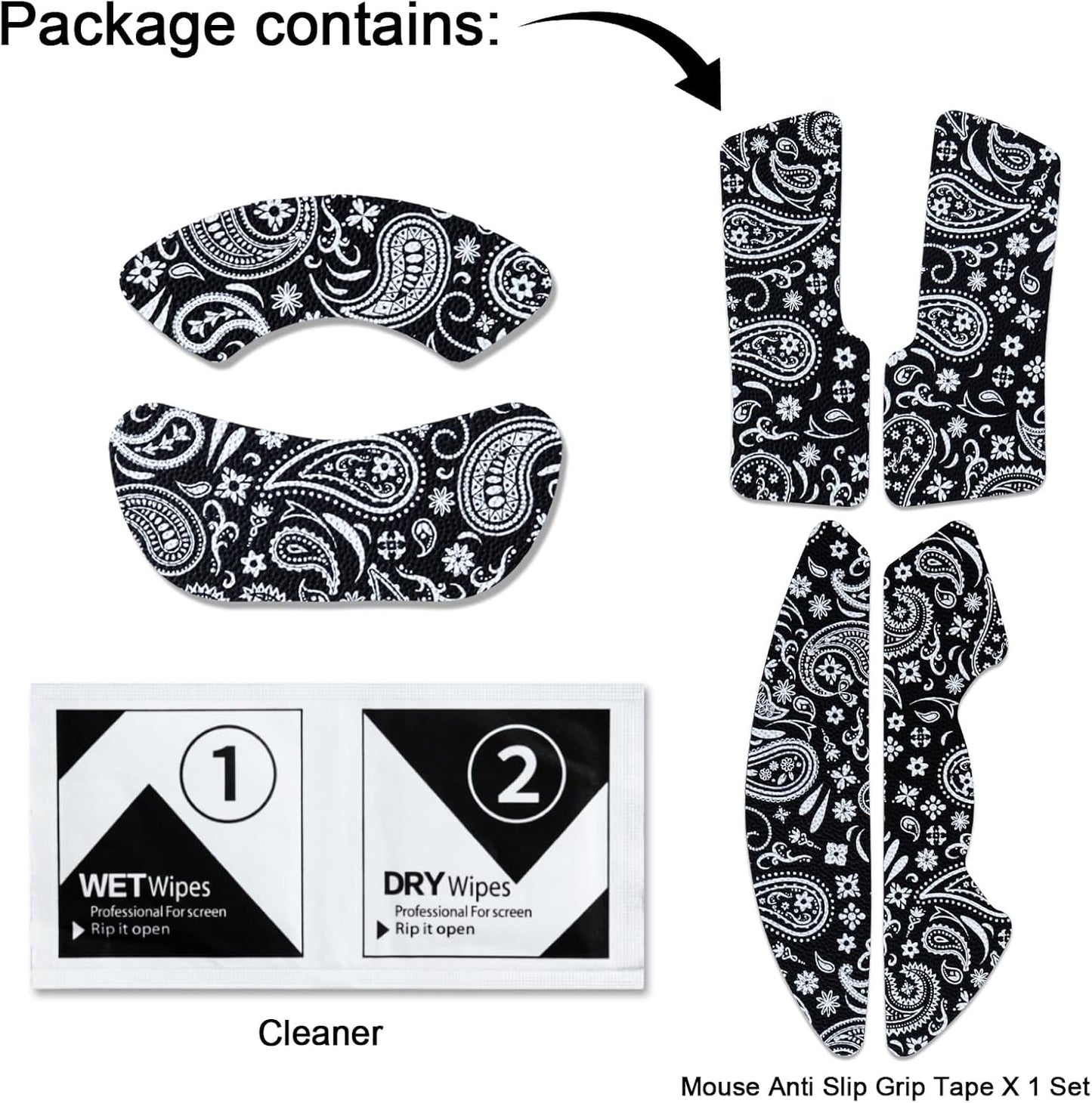 JOMKIZ Mouse Grip Tape fit for Razer Viper/Viper Ultimate, Self-Adhesive, PreCut, Sweat-Resistant, Professional Mice Upgrade Kit,for The Most Demanding Gamers and Esportsmen(6 Pieces)