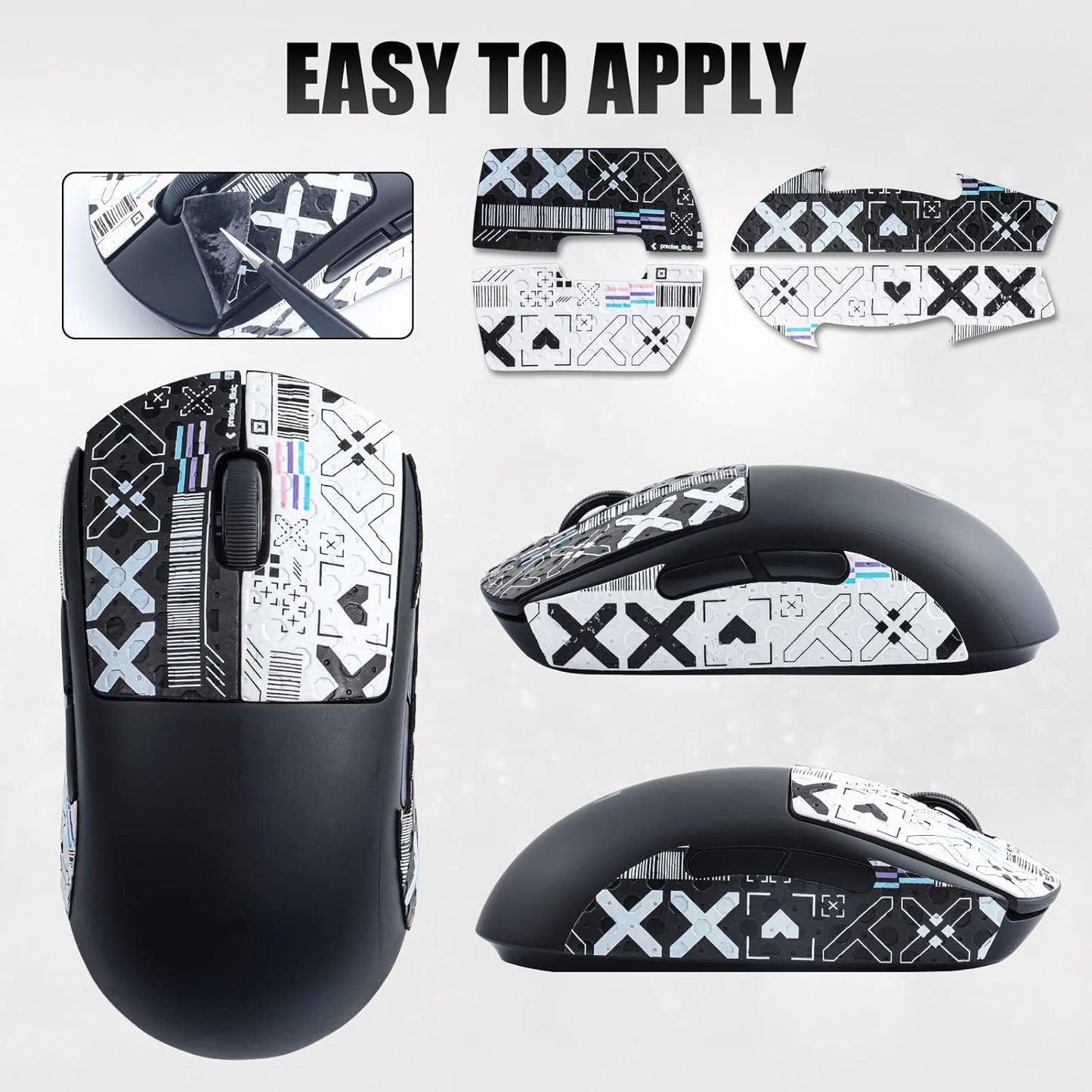 JOMKIZ Mouse Grip Tape fit for Logitech G Pro Superlight,Self-Adhesive,Pre-Cut,Sweat-Resistant,Professional Mice Upgrade Kit,for The Most Demanding Gamers