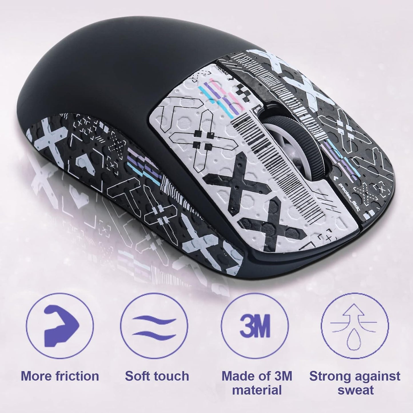 JOMKIZ Mouse Grip Tape fit for Logitech G Pro X Superlight,Self-Adhesive,Pre-Cut,Sweat-Resistant,Professional Mice Upgrade Kit,for The Most Demanding Gamers