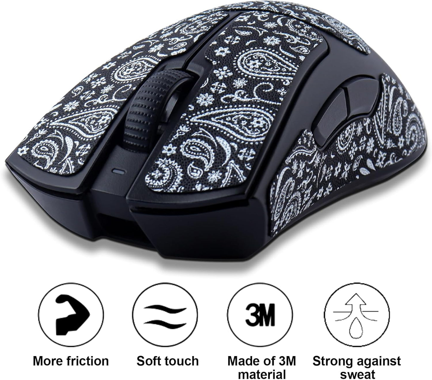 JOMKIZ Mouse Grip Tape fit for Razer Viper/Viper Ultimate, Self-Adhesive, PreCut, Sweat-Resistant, Professional Mice Upgrade Kit,for The Most Demanding Gamers and Esportsmen(6 Pieces)