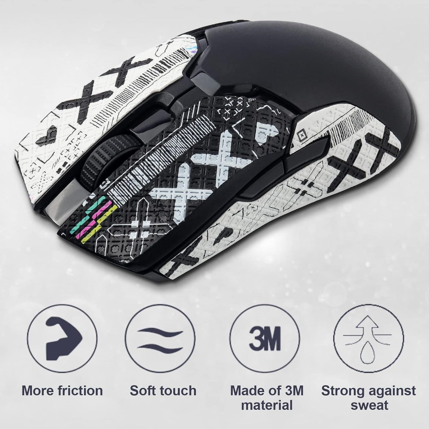 JOMKIZ Mouse Anti-Slip Sticker fit for Razer Viper/Viper Ultimate, Self-Adhesive, PreCut, Sweat-Resistant, Professional Mice Upgrade Kit,for The Most Demanding Gamers and Esportsmen