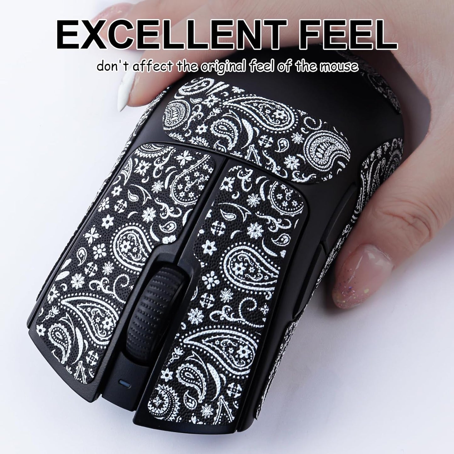 JOMKIZ Mouse Grip Tape fit for Razer Viper/Viper Ultimate, Self-Adhesive, PreCut, Sweat-Resistant, Professional Mice Upgrade Kit,for The Most Demanding Gamers and Esportsmen(6 Pieces)