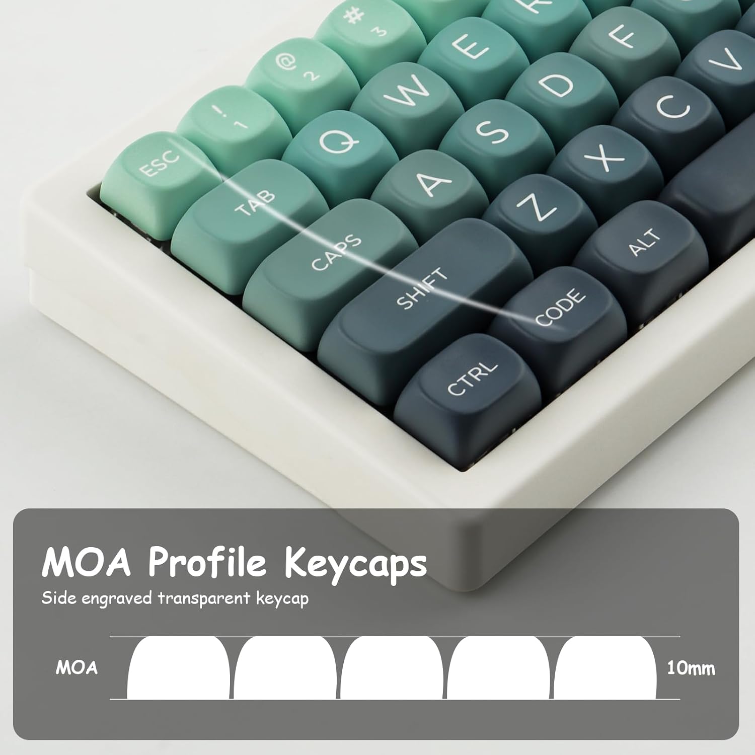 JOMKIZ 140 Keys PBT Keycaps, MOA Profile ANSI Layout Cute Keycaps Set, Compatible for Cherry MX Switches Mechanical Keyboards