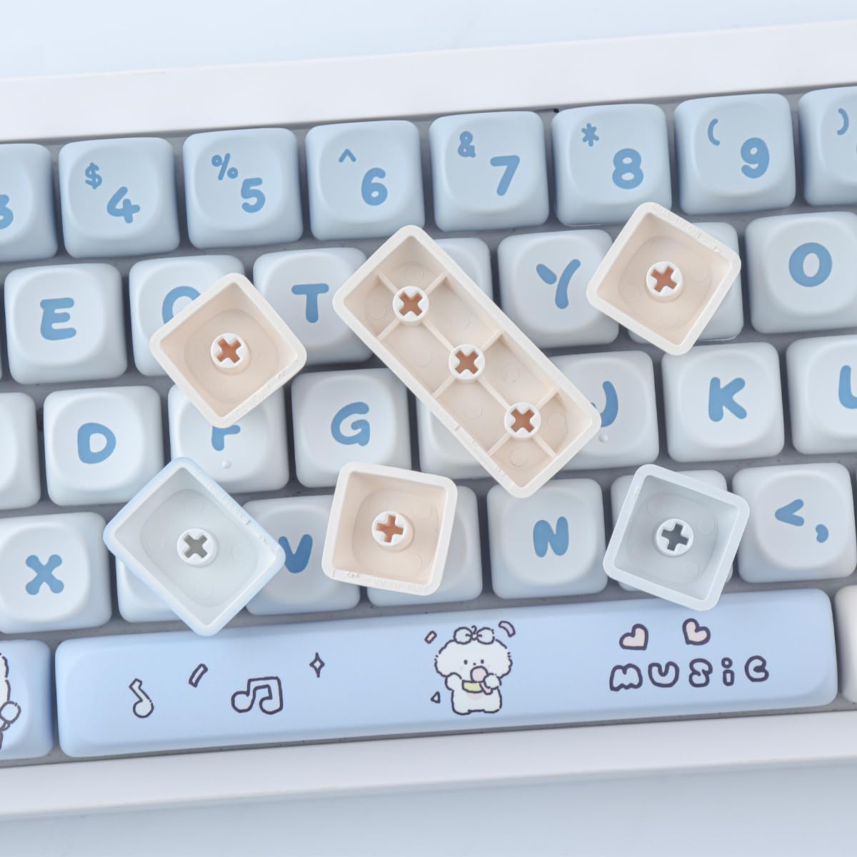 JOMKIZ 139 Keys PBT Keycaps,MOA Profile Keycaps Dye Sublimation Customized ANSI Layout Keycaps Set for Cherry MX Magnetic Switches Mechanical Keyboards