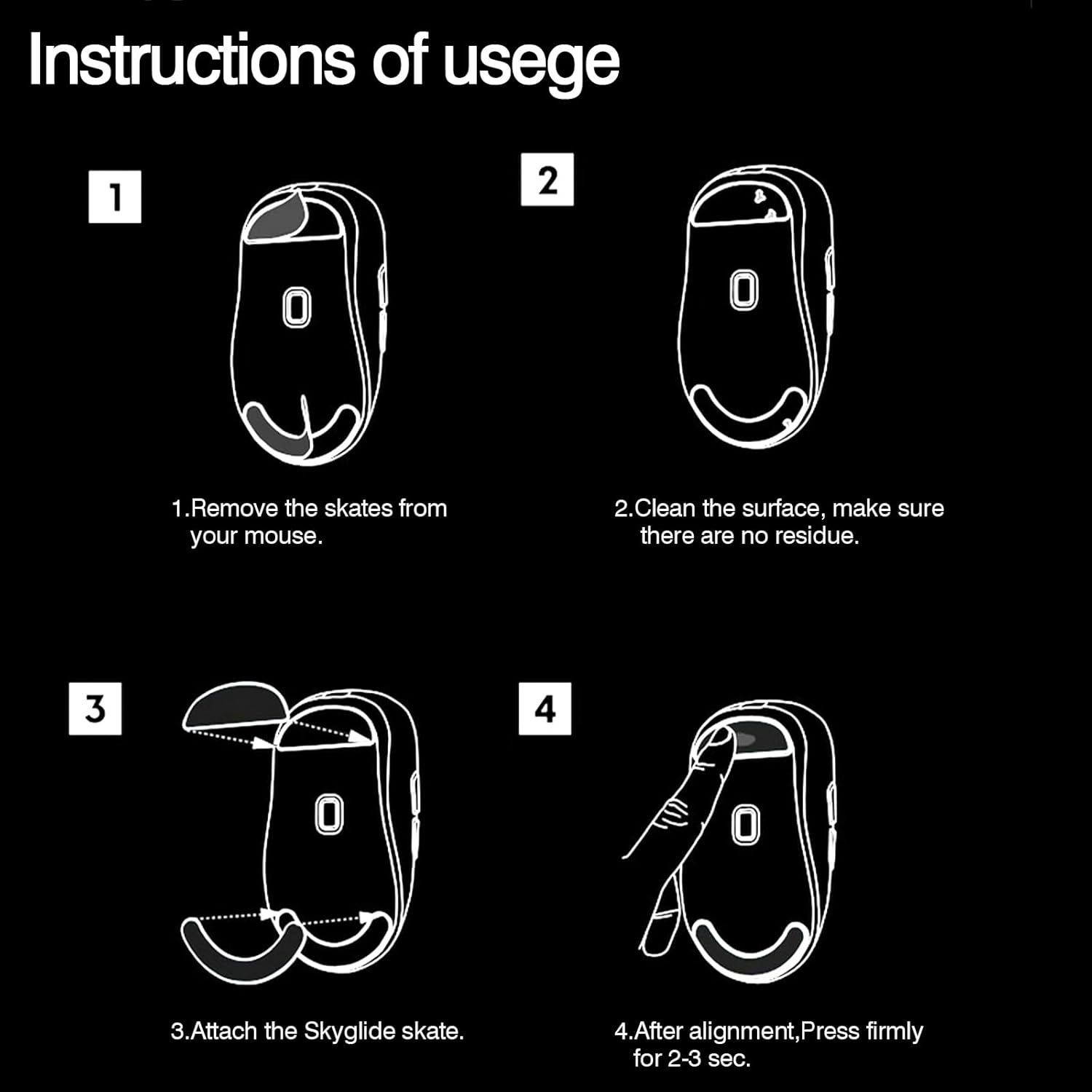 JOMKIZ Fastest and Smoothest Mouse Feet/Skates Made of Ultra-Flawless Glass, Smooth Pro Mouse Upgrade Kit for Logitech G Pro X Ultralight Gaming Mouse