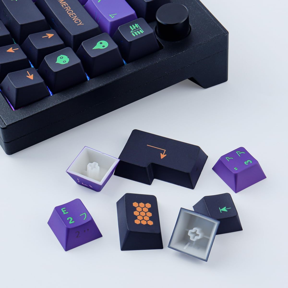 JOMKIZ PBT Keycaps,139 Keys Dye Sublimation Cherry Profile Keycaps Side Engraved Transparent Japanese Keycap Set for Cherry MX Switches Mechanical Keyboards