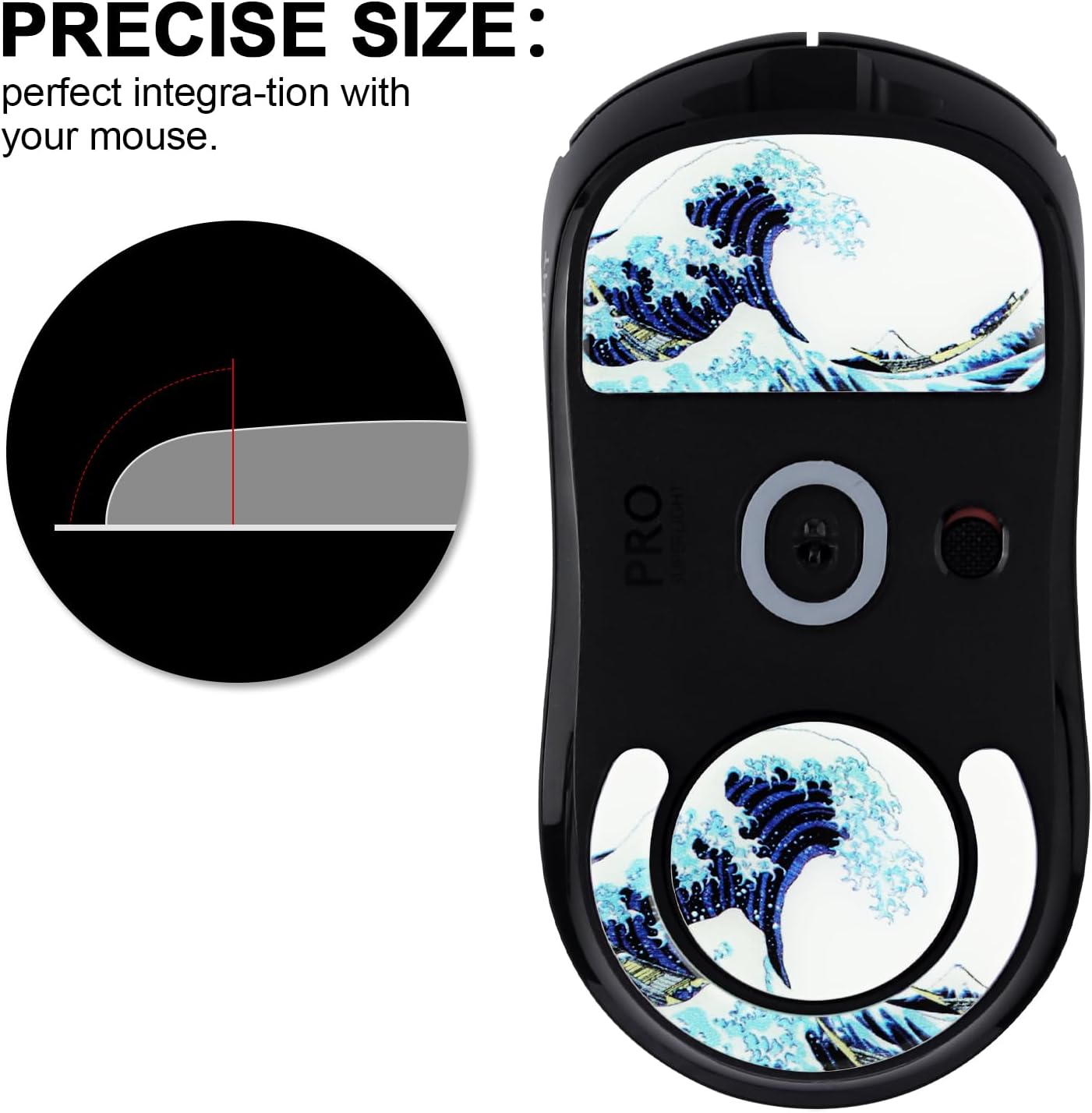 JOMKIZ Glass Mouse Feet/Skates - Smooth Pro Upgrade Kit for Logitech G Pro X Ultralight Gaming Mouse