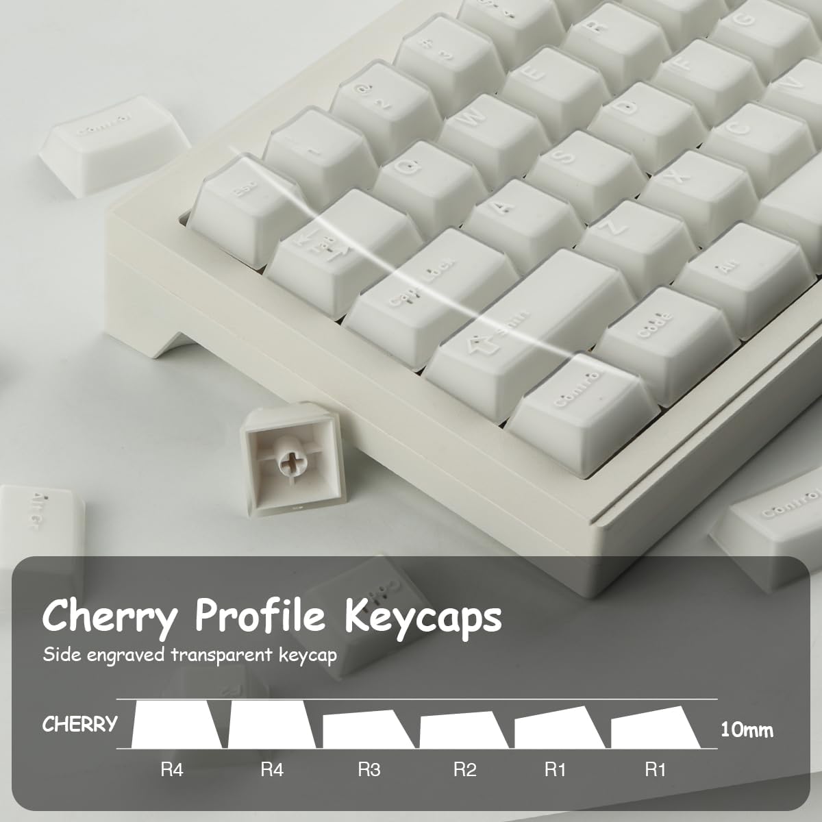JOMKIZ Pbt Keycaps, 114 Keys Dye Sublimation Cherry Profile Keycaps Custom Keycap Set for Cherry MX Switches Mechanical Keyboards