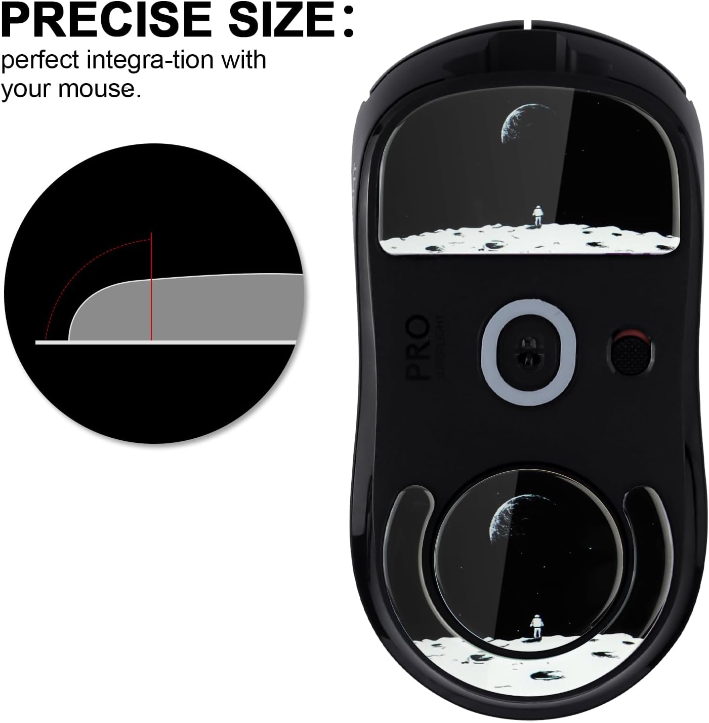 JOMKIZ Fastest and Smoothest Mouse Feet/Skates Made of Ultra-Flawless Glass, Smooth Pro Mouse Upgrade Kit for Logitech G Pro X Ultralight Gaming Mouse