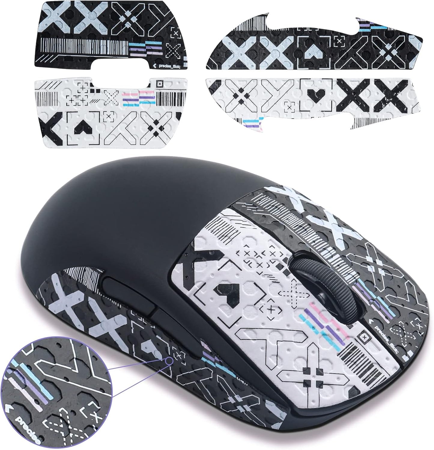 JOMKIZ Mouse Grip Tape fit for Logitech G Pro Superlight,Self-Adhesive,Pre-Cut,Sweat-Resistant,Professional Mice Upgrade Kit,for The Most Demanding Gamers