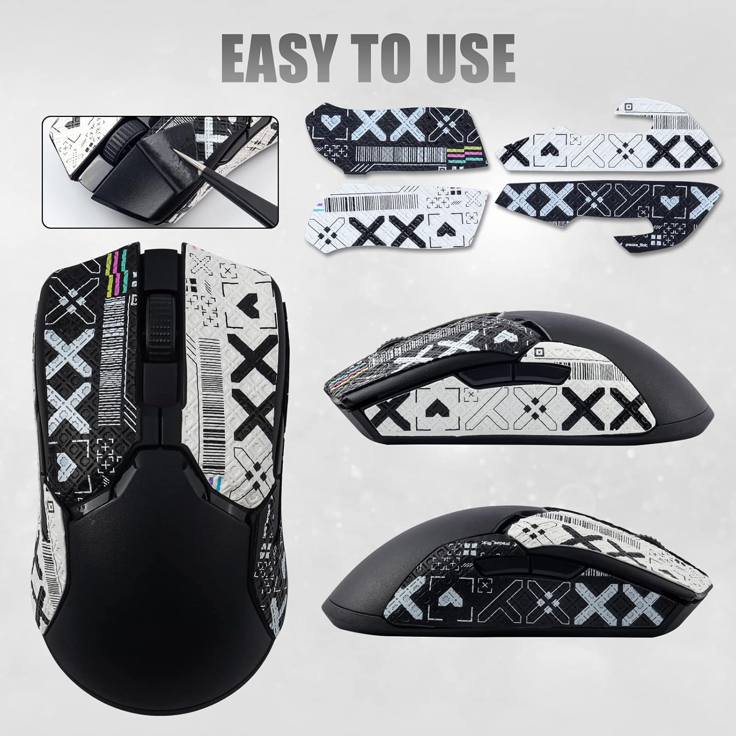 JOMKIZ Mouse Anti-Slip Sticker fit for Razer Viper/Viper Ultimate, Self-Adhesive, PreCut, Sweat-Resistant, Professional Mice Upgrade Kit,for The Most Demanding Gamers and Esportsmen