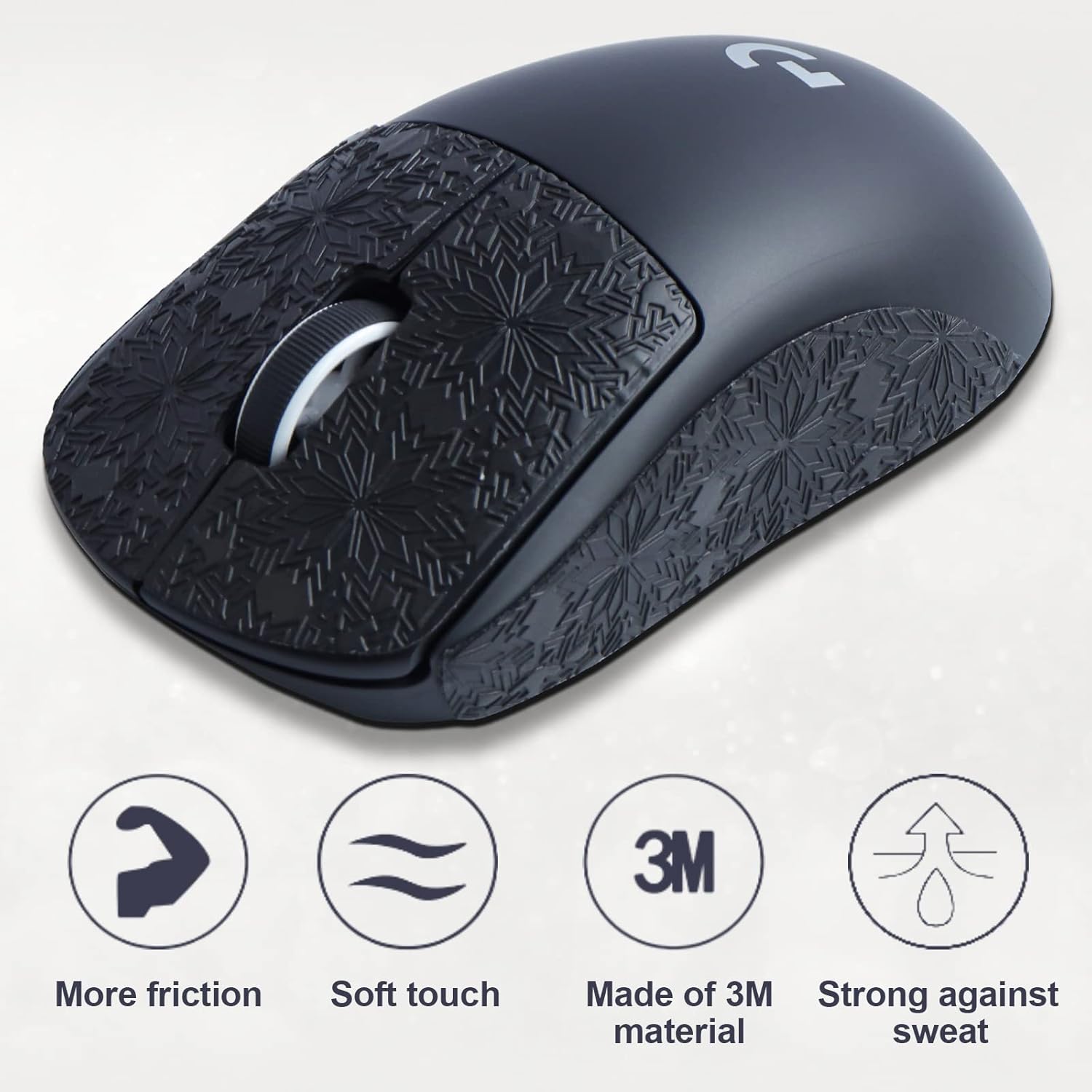JOMKIZ Mouse Anti-Slip Grip Tape fit for Logitech G PRO X Superlight Wireless Gaming Mouse Skin, Sweat Resistant, Easy to Apply, Professional Mice Upgrade Kit,for The Most Demanding Gamers