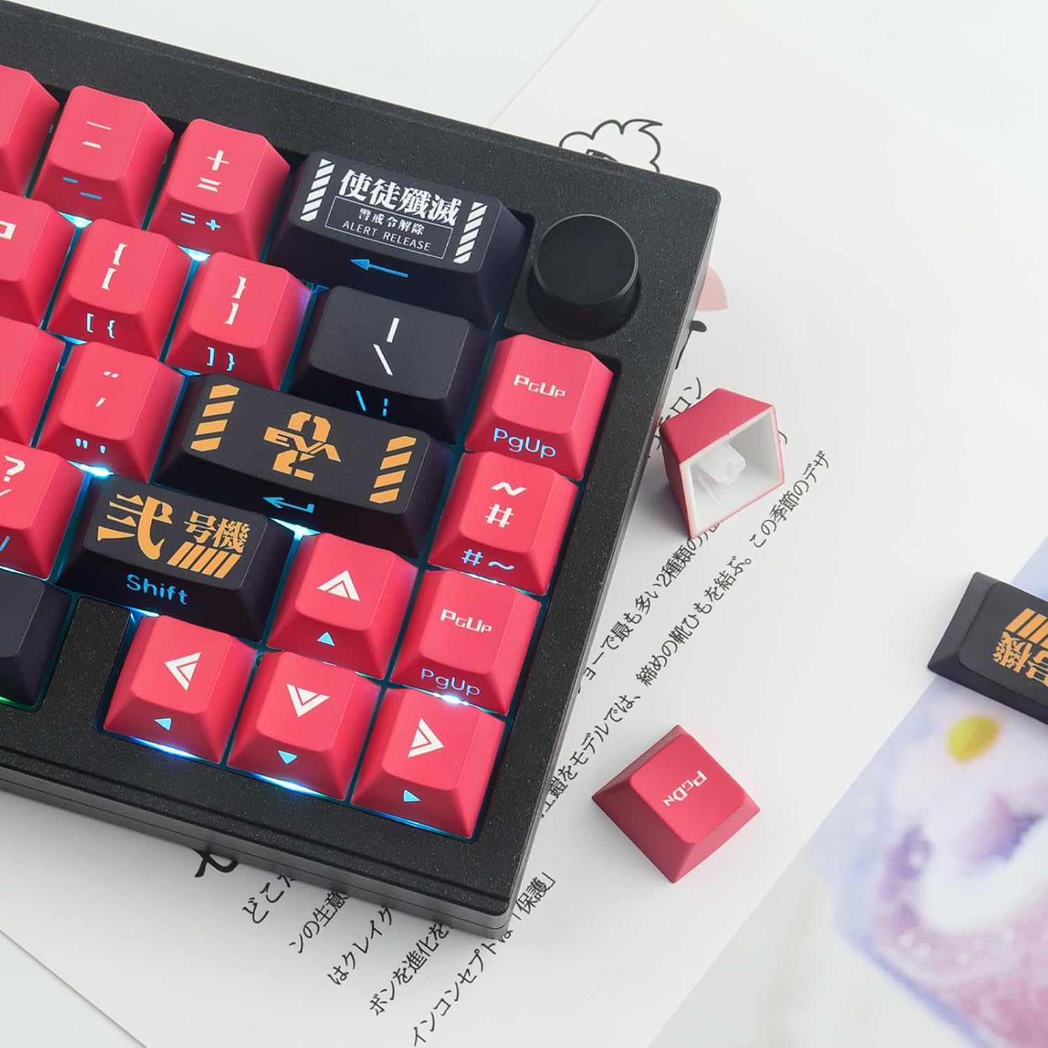 JOMKIZ PBT Keycaps,129 Keys Dye Sublimation Cherry Profile Keycaps Side Engraved Transparent Keycap Set for Cherry MX Switches ASIN/ISO Layout Mechanical Keyboards